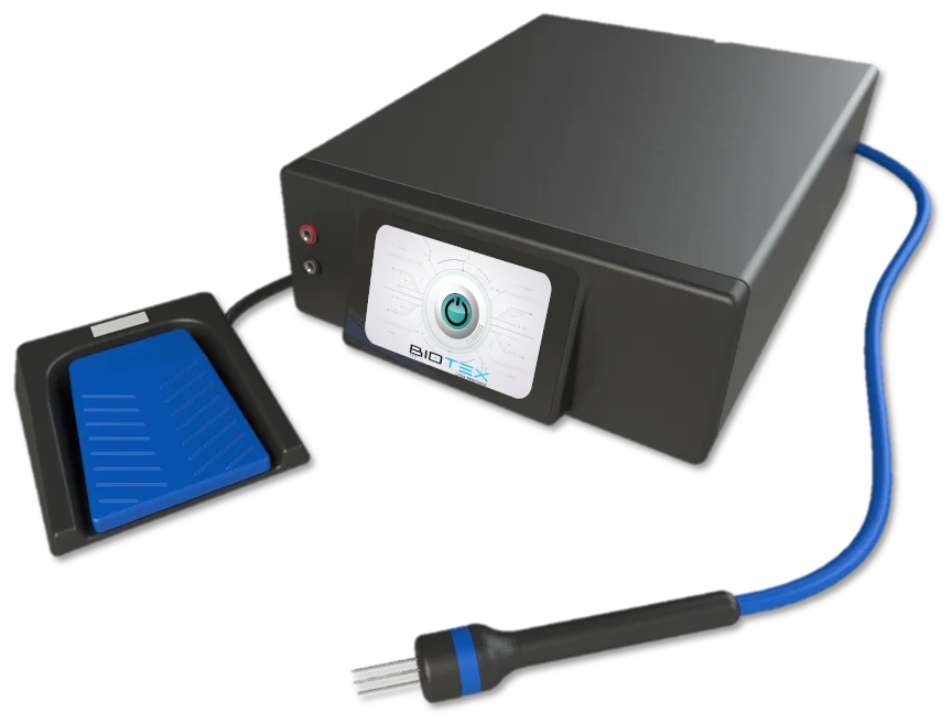 Electroporador veterinario EPV-100 de BIOTEX con pedal y electrodo estándar